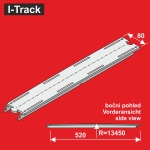 Hacker-Model HCTMC24188A - H0 - Oberes Übergangs-Segment, 2-gleisig für Märklin C, 520 x 80 mm